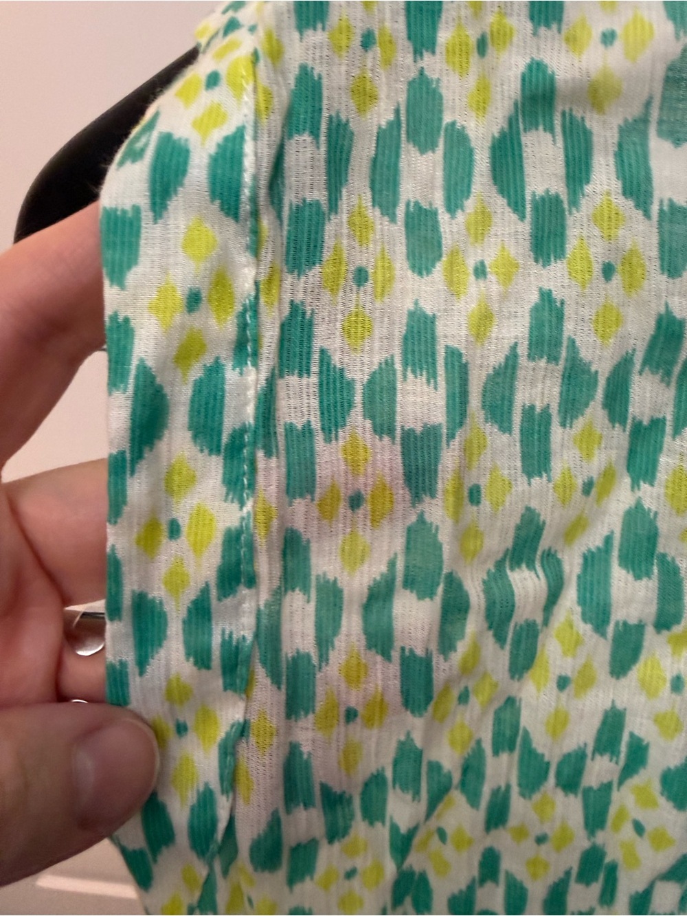 Merona Teal and Yellow Tie-Front Sleeveless Camisole - Picture 4 of 7